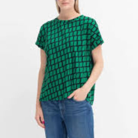 Worthington Tops - Worthington size XXL green black plaid top stretchy